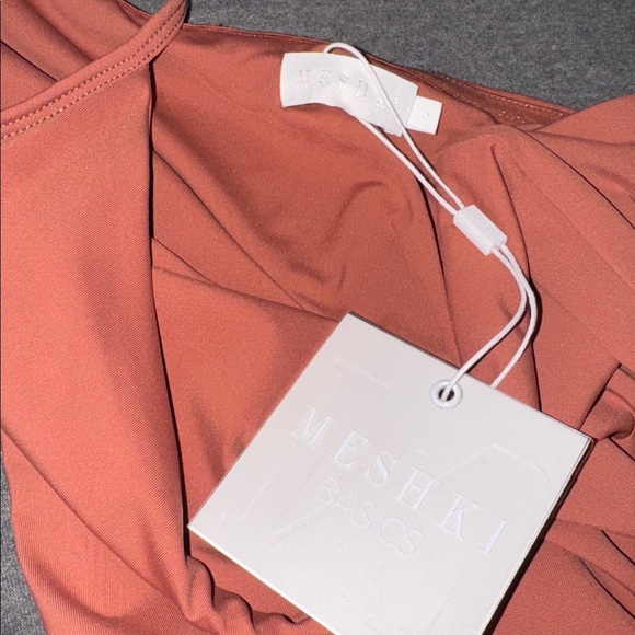 Meshki bodysuit Kamora one shoulder cami strap thong Large sierrra Large NeW - Picture 3 of 6